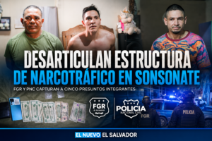 Operativo de la FGR y la PNC contra una estructura de narcotráfico en Sonsonate.