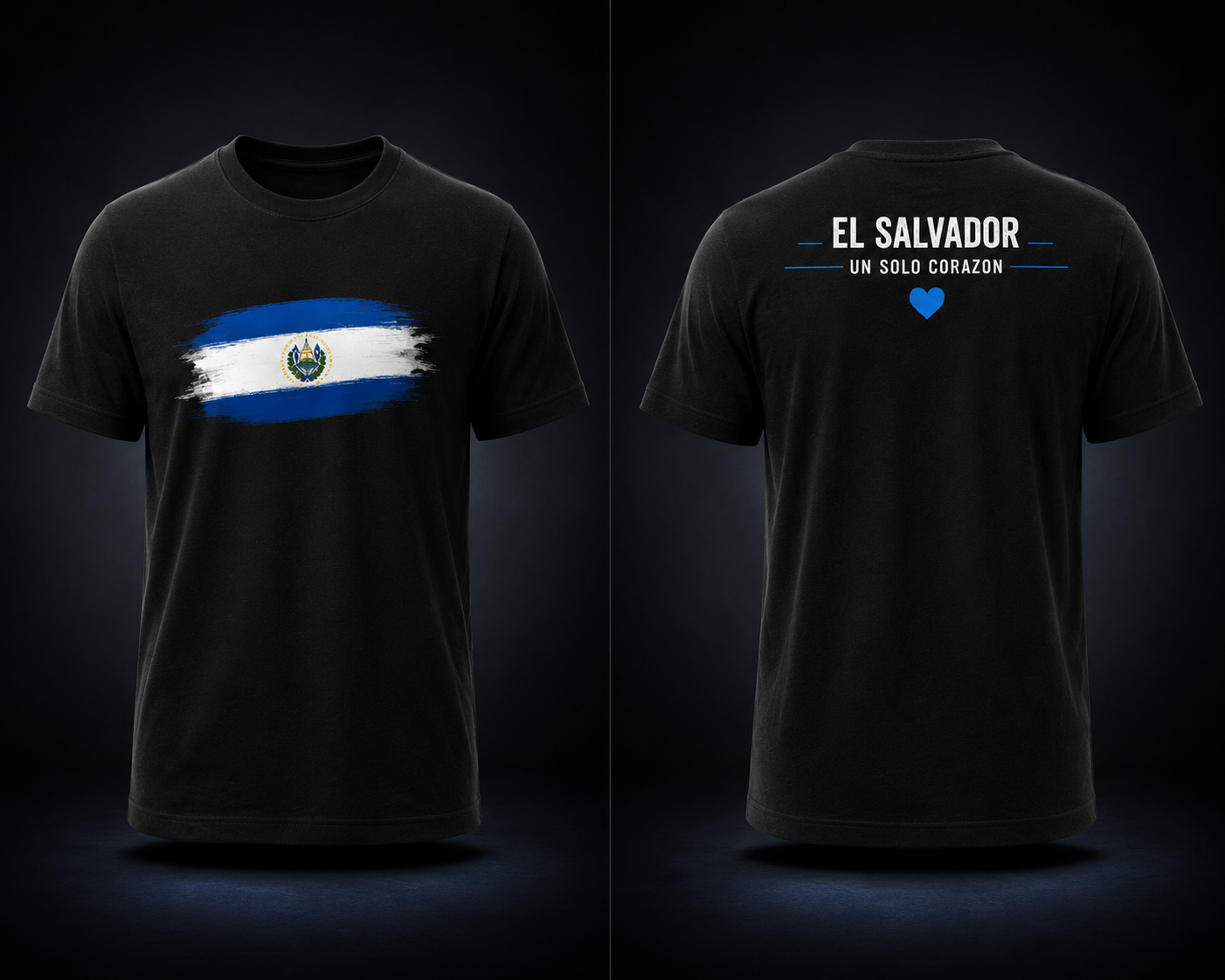 El Salvador Patriot Brush T-Shirt 1 El Salvador Patriot Brush T-Shirt