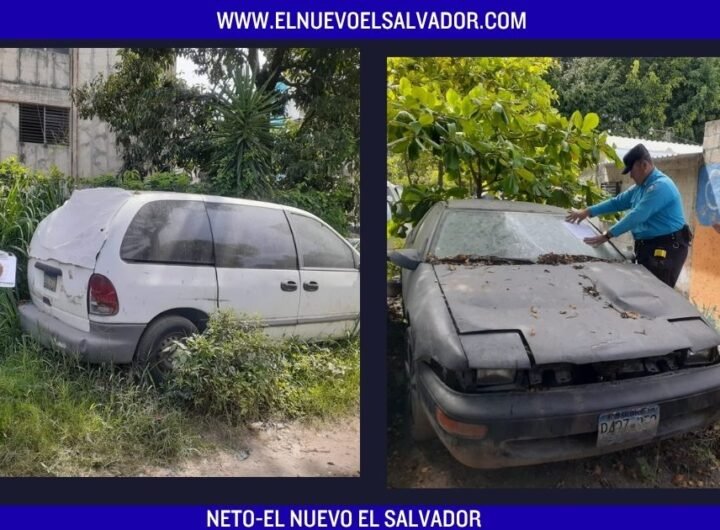 CAM retira vehículos abandonados de la vía pública en Mejicanos para mejorar la movilidad