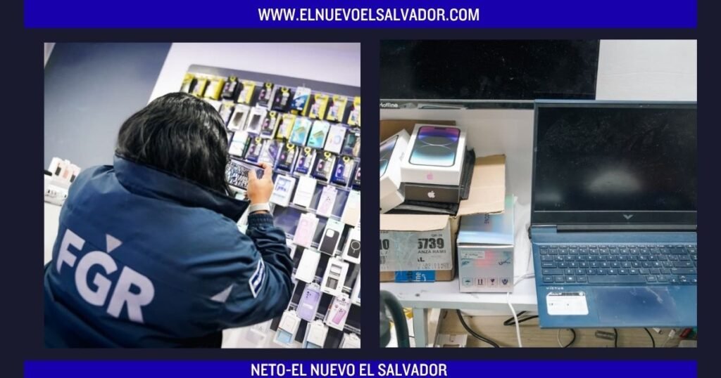 FGR y PNC desarticulan presunta red de contrabando de celulares y consolas valorada en más de $11.4 millones