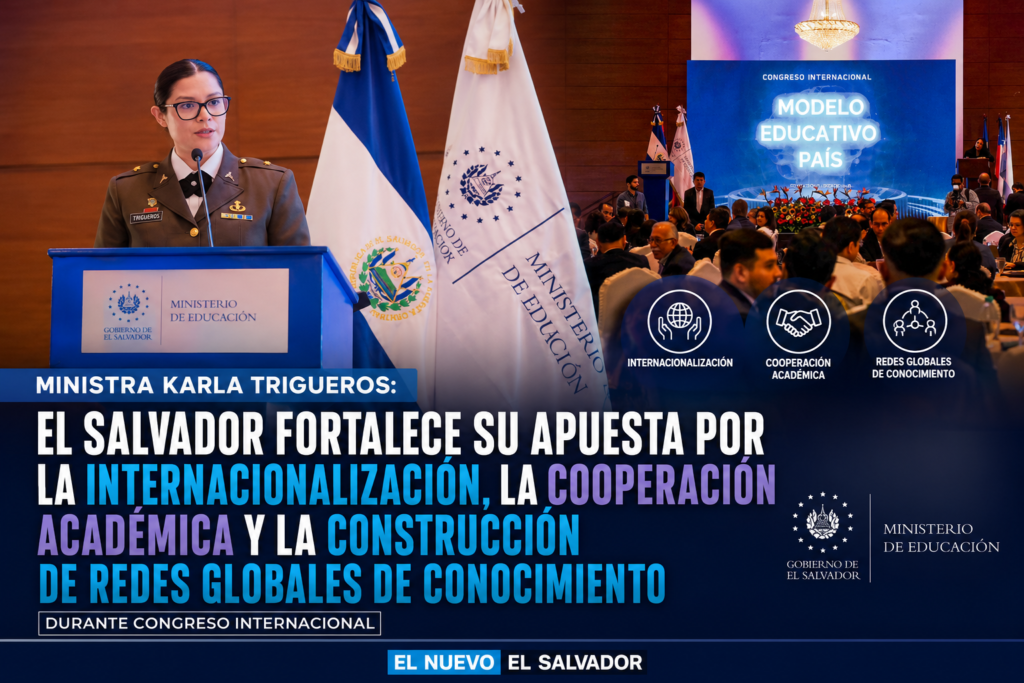 La ministra Karla Trigueros participa en un congreso sobre internacionalización educativa.