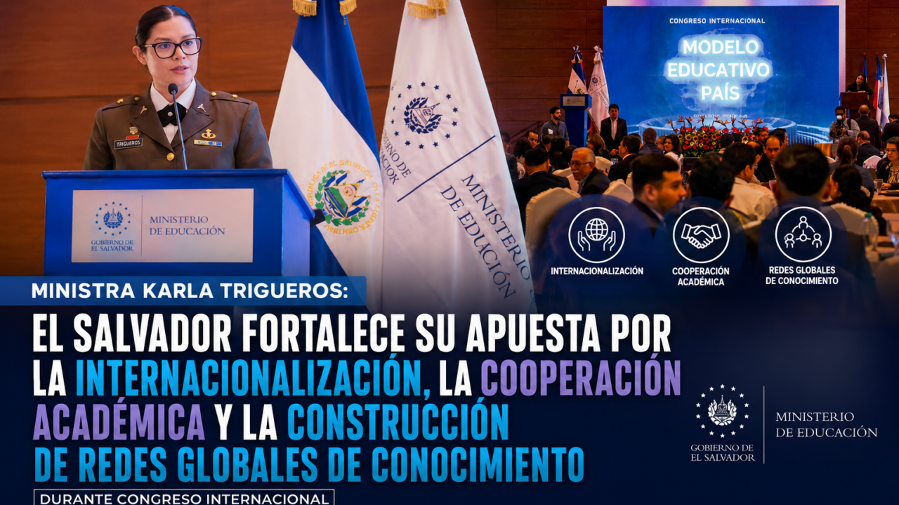 La ministra Karla Trigueros participa en un congreso sobre internacionalización educativa.