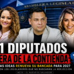 Los diputados Dania González, Edgardo Mulato y Johana Hernández aparecen en una imagen sobre la renovación de candidaturas de Nuevas Ideas para las elecciones legislativas de 2027.