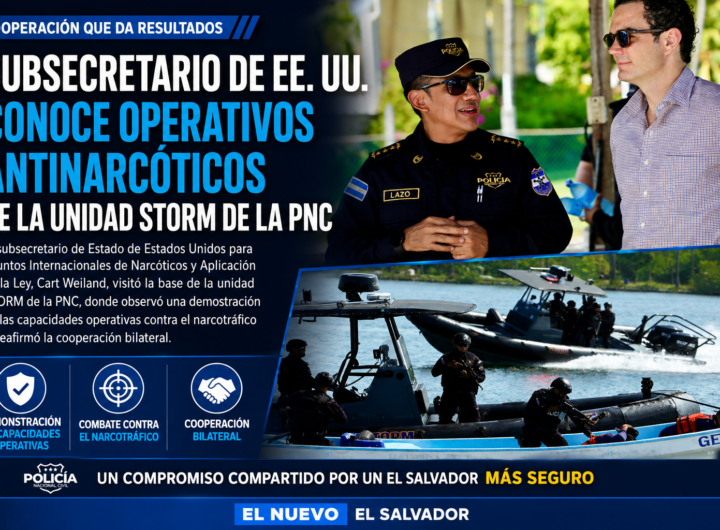 Subsecretario de EE. UU. conoce capacidad operativa de la unidad STORM de la PNC en combate al narcotráfico