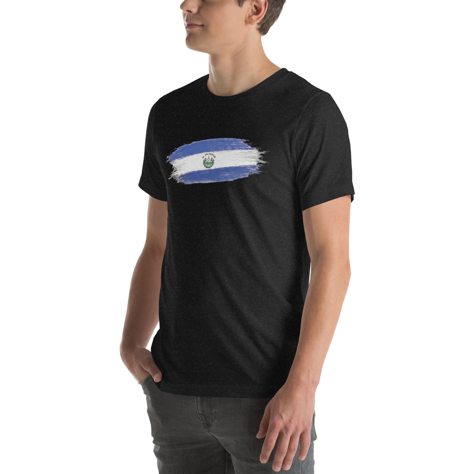 El Salvador Patriot Brush T-Shirt 4 El Salvador Patriot Brush T-Shirt - Image 4
