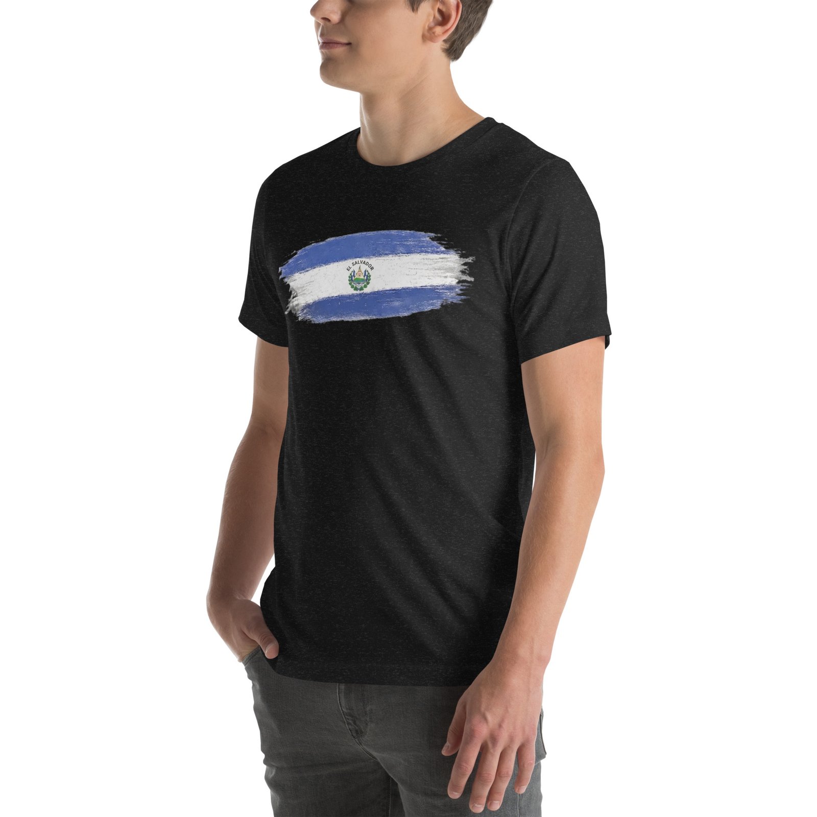 El Salvador Patriot Brush T-Shirt 10 El Salvador Patriot Brush T-Shirt - Image 10