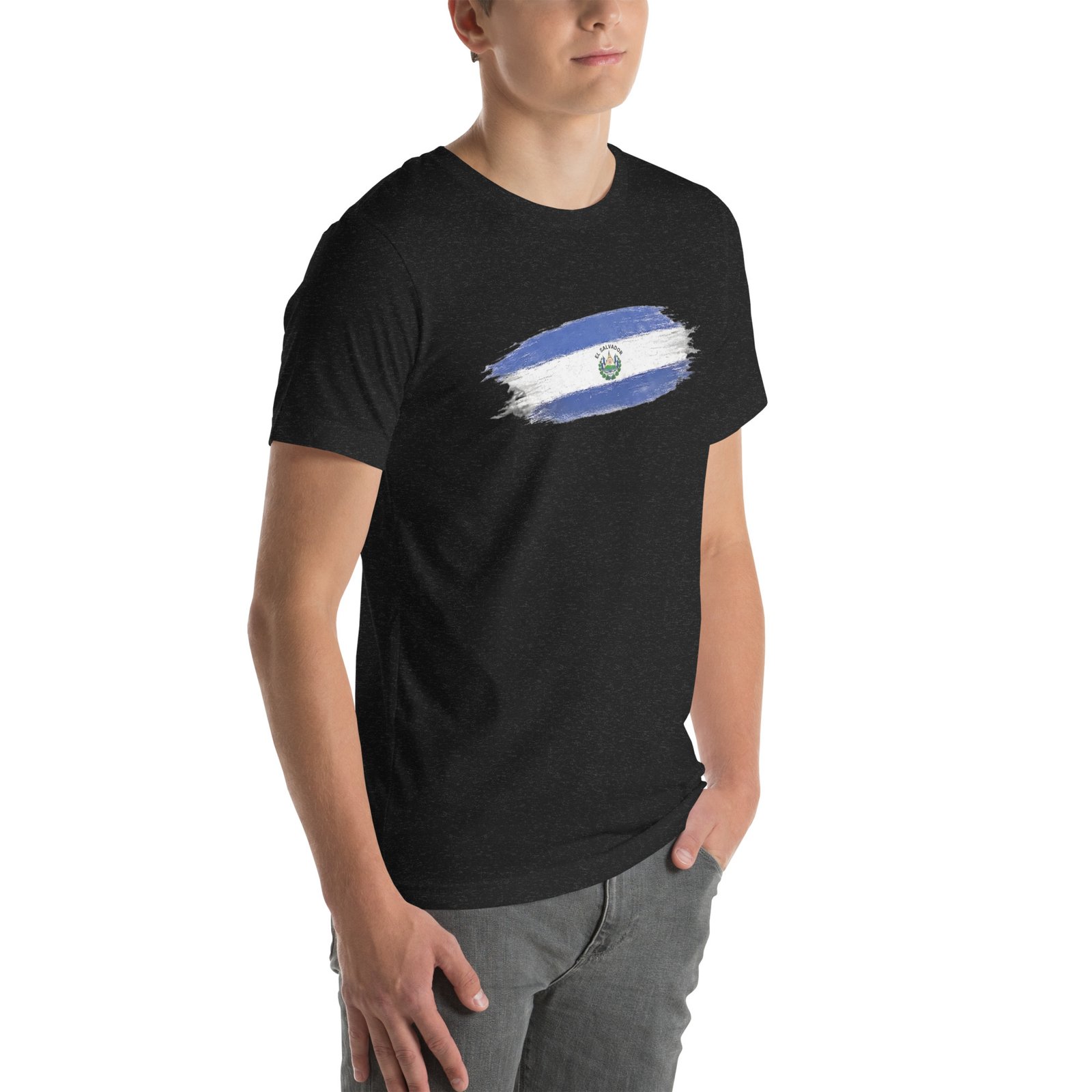 El Salvador Patriot Brush T-Shirt 6 El Salvador Patriot Brush T-Shirt - Image 6