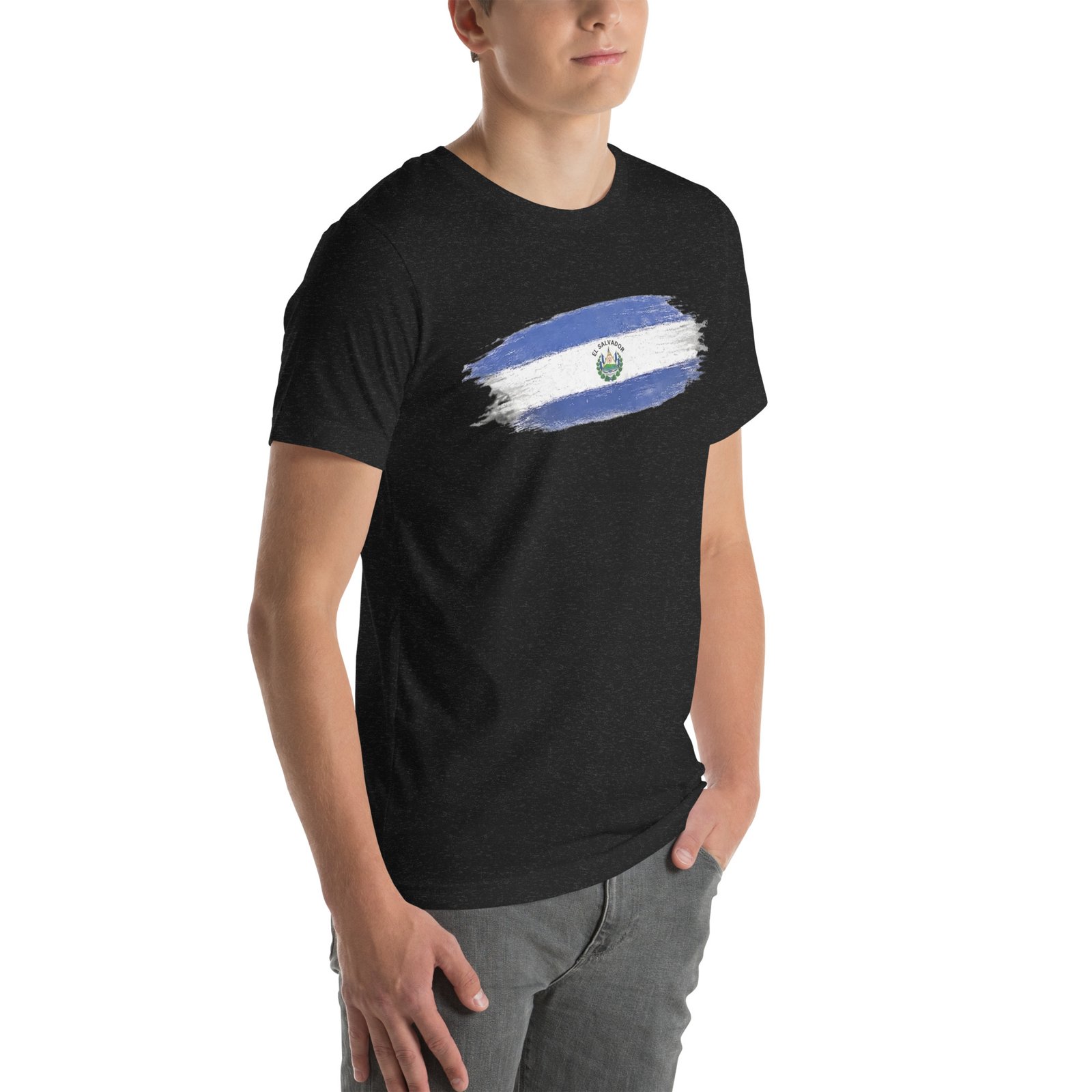 El Salvador Patriot Brush T-Shirt 12 El Salvador Patriot Brush T-Shirt - Image 12