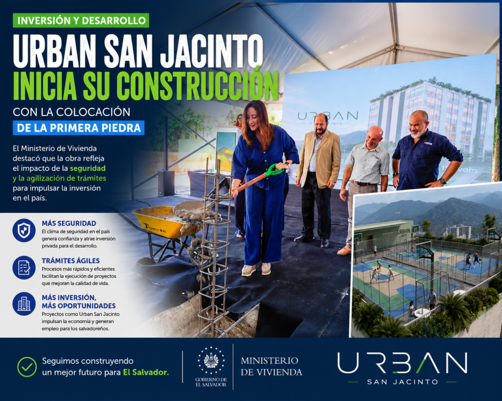 Primera piedra del proyecto Urban San Jacinto, complejo habitacional de 87 apartamentos.