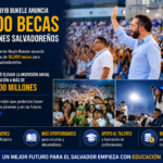 Nayib Bukele anuncia 50,000 becas para jóvenes de educación superior y técnica