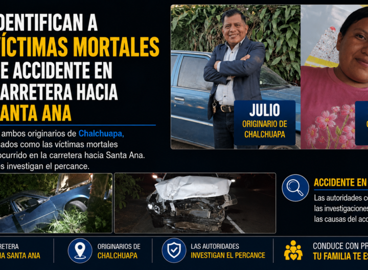 Accidente en Chalchuapa deja dos víctimas mortales