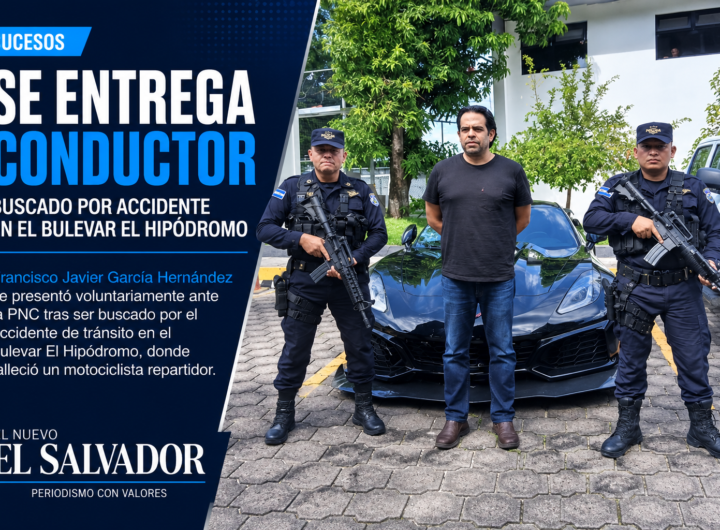 Francisco Javier García Hernández se presentó ante la PNC tras el accidente ocurrido en el bulevar El Hipódromo.