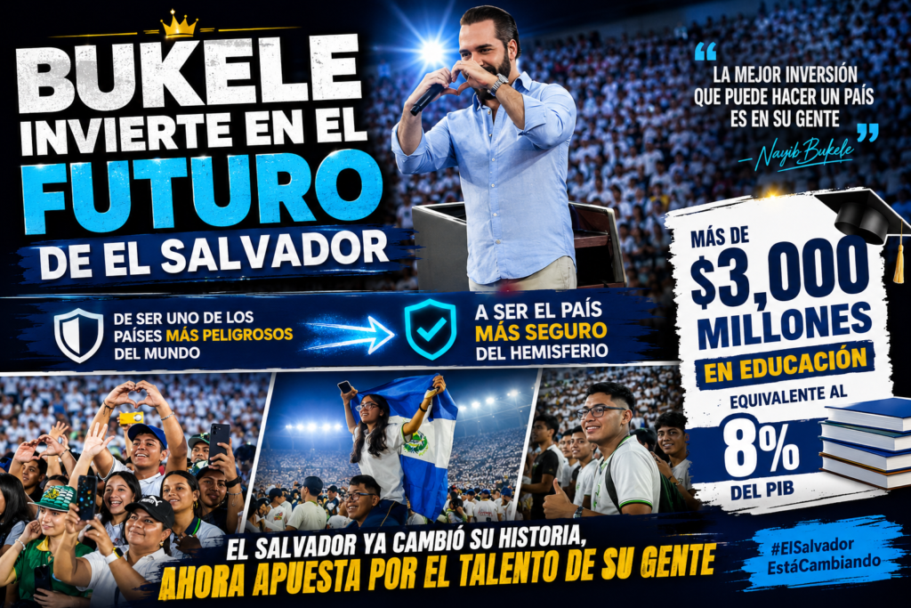 Bukele anuncia 50,000 becas para jóvenes de educación superior y técnica
