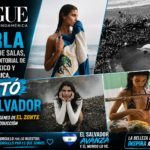 Karla Martínez de Salas durante producción de Vogue en El Zonte, El Salvador