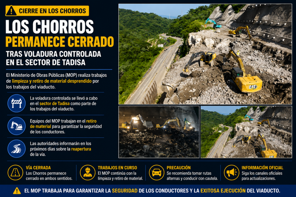 Los Chorros permanece cerrado tras voladura controlada