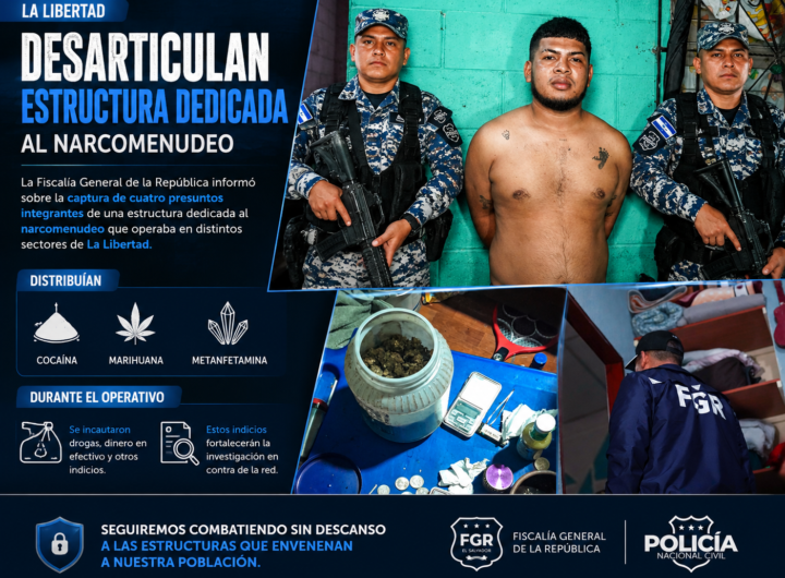 Operativo de la FGR contra una estructura de narcomenudeo en La Libertad.