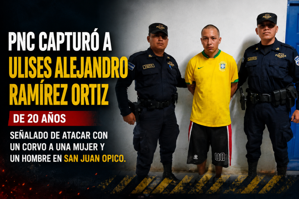 PNC captura a hombre señalado de atacar con un corvo en San Juan Opico