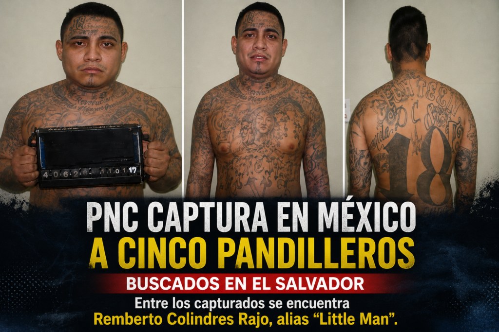 PNC captura en México a cinco pandilleros