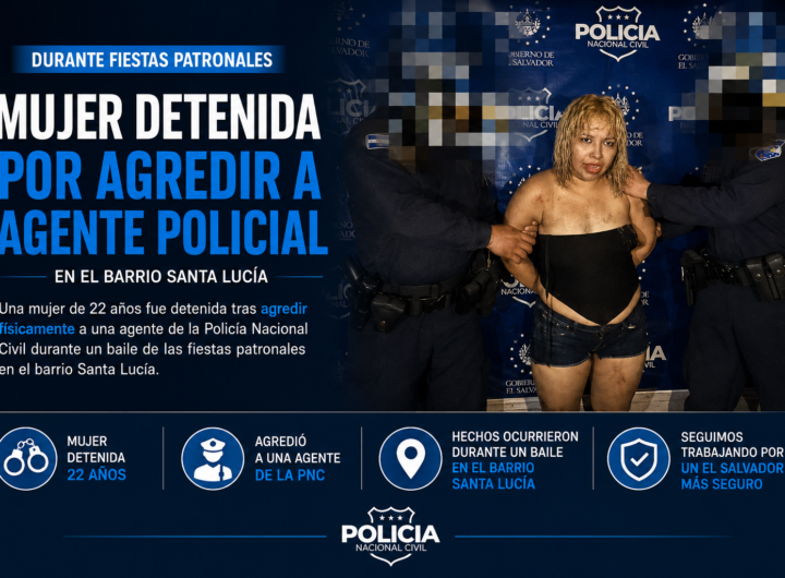 Policía Nacional Civil durante operativo tras altercado en fiesta patronal