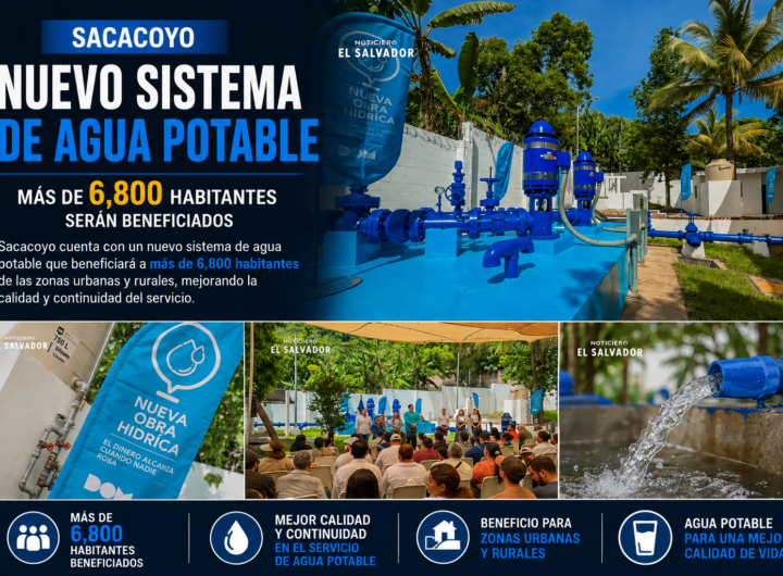 Nuevo sistema de agua potable en Sacacoyo beneficia a más de 6,800 habitantes