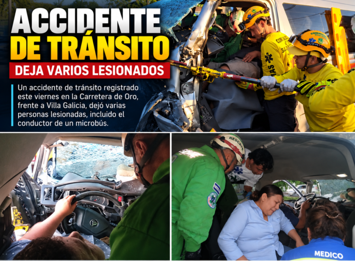Accidente en la Carretera de Oro frente a Villa Galicia