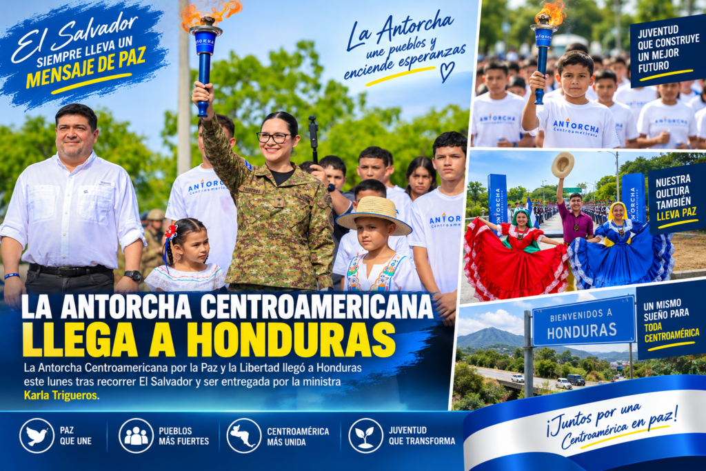 Antorcha Centroamericana llega a Honduras tras recorrer El Salvador