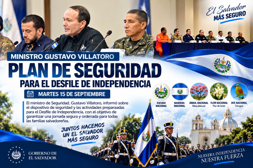 Gustavo Villatoro durante anuncio de seguridad para el Desfile de Independencia