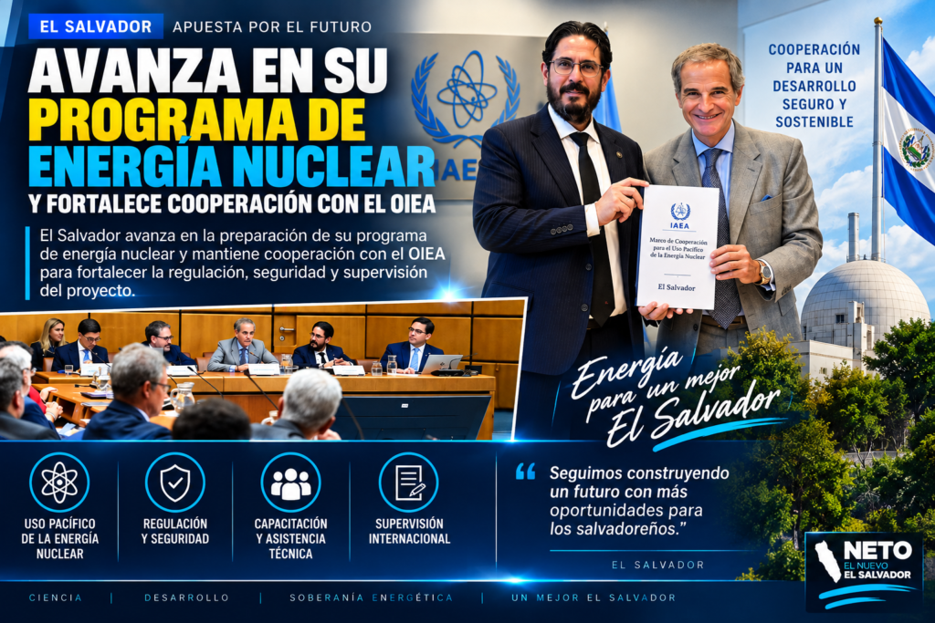 El Salvador avanza en sus planes de energía nuclear con apoyo del OIEA