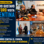 Gustavo Villatoro durante visita a la Prefectura Naval Argentina