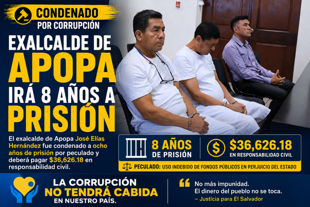 José Elías Hernández, exalcalde de Apopa condenado por peculado