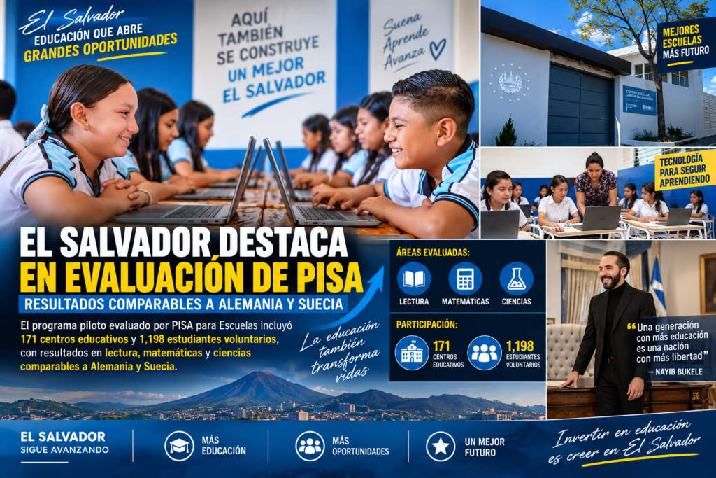 PISA para Escuelas evalúa programa piloto educativo de El Salvador