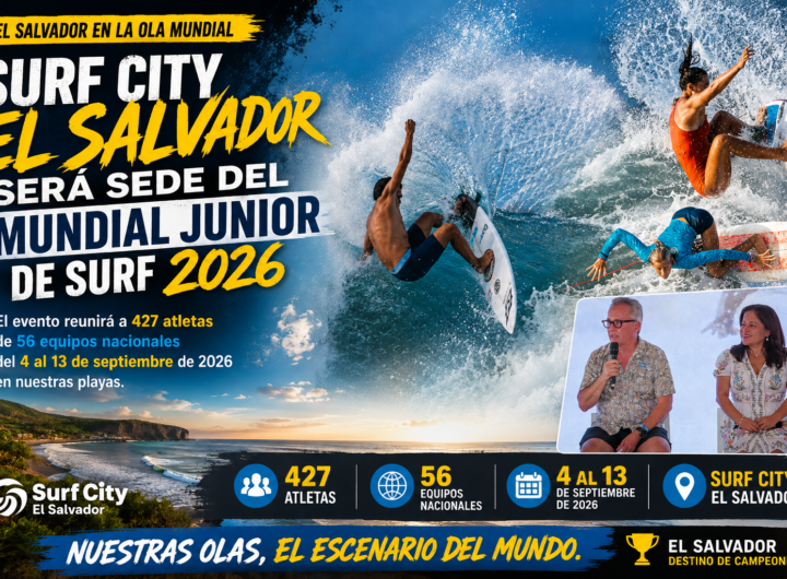 Surf City El Salvador será sede del Mundial Junior de Surf 2026