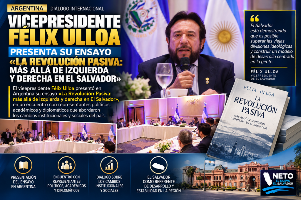 Félix Ulloa presenta en Argentina su ensayo sobre la transformación política de El Salvador