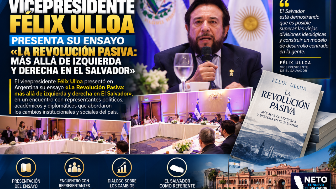 Félix Ulloa presenta en Argentina su ensayo sobre la transformación política de El Salvador