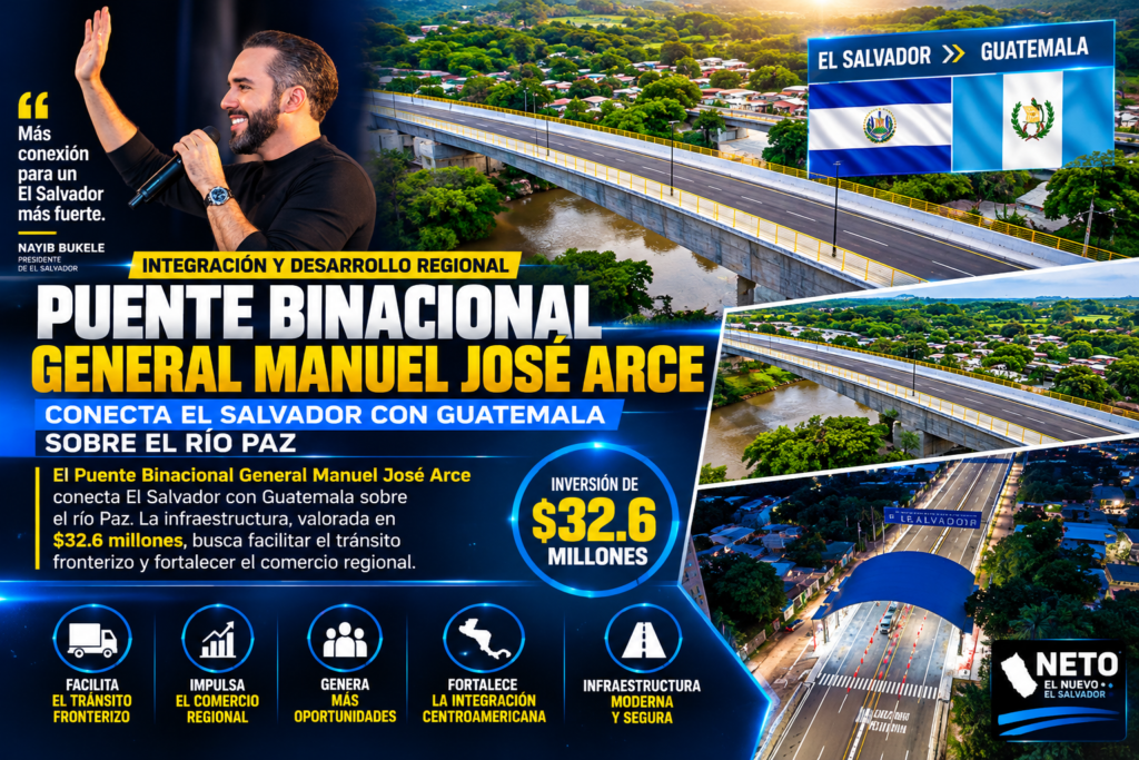 Puente Binacional General Manuel José Arce sobre el río Paz entre El Salvador y Guatemala