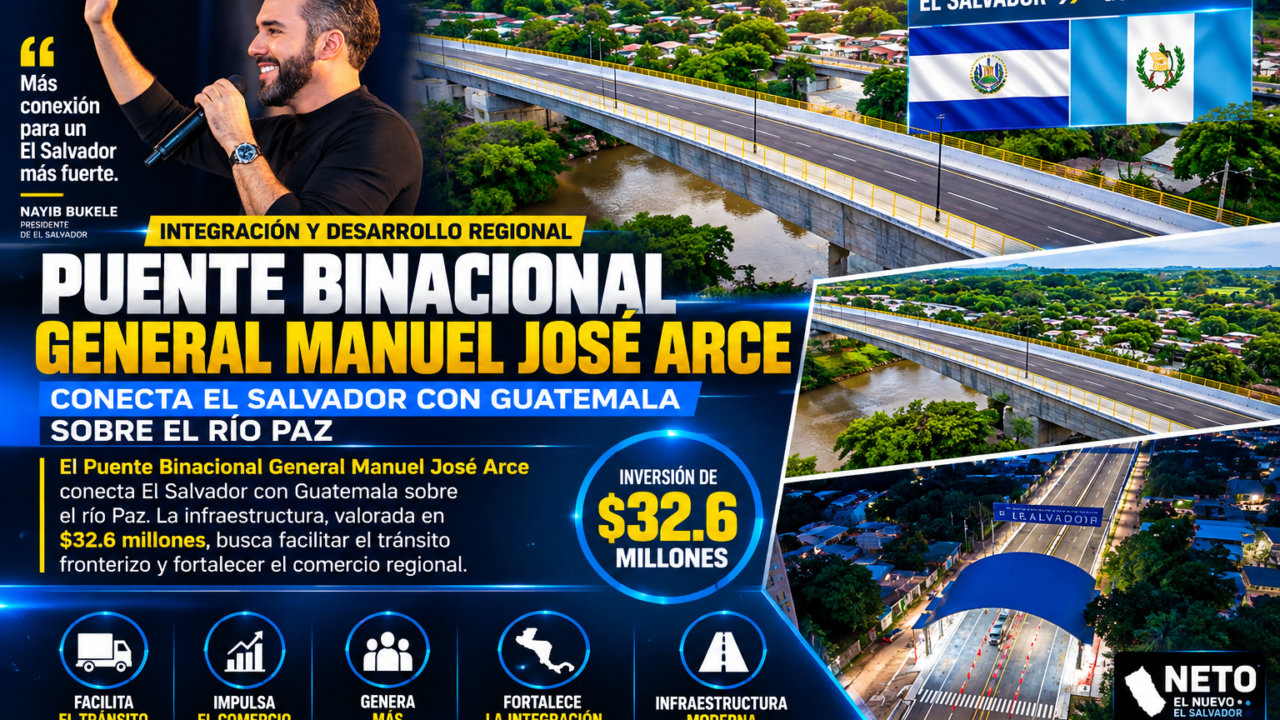 Puente Binacional General Manuel José Arce sobre el río Paz entre El Salvador y Guatemala